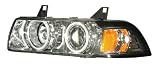 BMW 3 SERIES E36 92-98 4 DR 1 PC PROJECTOR HEAD LAMPS / LIGHTS G2 HALO CHROME CLEAR AMBER (CCFL) Euro Performance 1 SET RH & LH