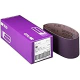 3M 81399 3-Inch by 21-Inch Purple Regalite Resin Bond 50 Grit Cloth Sanding Belt, Pack of 5