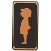 Hinweisschild - Gastronomieschild braun - Toilettenschild mit Jungenpiktogramm - Junge Herrentoilette Herr Mann M�nnertoilette WC Toilette Toiletten Klo Gastronomie Hotel Restaurant Wirtschaft Kneipe Bistro Cafe Eiscafe Gelateria Schild Warnschild Warnzeichen Arbeitssicherheit T�rschild T�r Kunststoff Kunststoffschild Geschenk Geburtstag T-Shirt