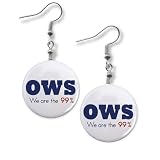 OWS Occupy Wall Street Protest WE ARE the 99% on Pair of 1 Dangle Earrings