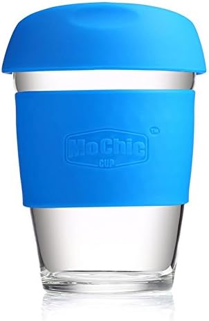ARCCI Mochic 12 Oz Coffee Mug ,BPA Free &amp; Food Safe Borosilicate Glasses Reusable Coffee Cup, Tea Cup (12 Oz, Blue)