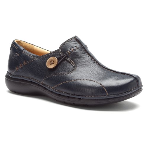 Clarks Unstructured Women's Un.Loop Slip-On,Navy,9 N US