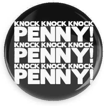 Funny Television Magnets; Big Bang Theory Sheldon's Door Knock 1.5 Inch Pin Back Magnet