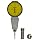 Mitutoyo 513-284GE Dial Test Indicator, Basic Set, Parallel Type, 8mm Stem Dia., Yellow Dial, 0-40-0 Reading, 40mm Dial Dia., 0-0.8mm Range, 0.01mm Graduation, +/-0.008mm Accuracy