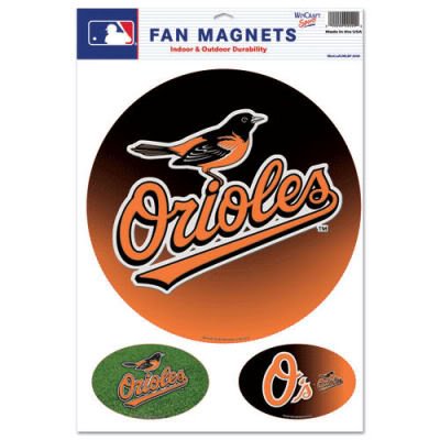 BALTIMORE ORIOLES OFFICIAL LOGO CAR MAGNET SET