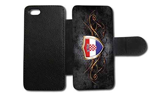 iPhone Kroatien Hrvatska 5 Flip Tasche Hülle Case Cover Schutz Handy iPhone 5