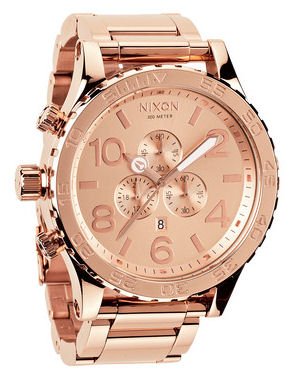 Nixon 51-30 Chrono Watch - Men's All Rose Gold, One Size