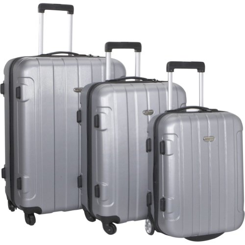 cheap Travelers Choice Rome 3Piece Hardshell Spinner Rolling Luggage