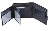 Prime Hide Genuine Soft Designer Leather Mens Wallet / Notecase # 2511 - Black