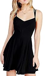 A-line V-neck Backless Chiffon Off the Shoulder Tunic/Mini Dress 