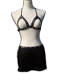 Lust by Teensy Weensy Women's Fetish Lingerie, Cleopatra, Black, Small/Med