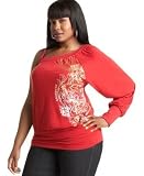 Rocawear - Rocawear Plus Size Screen-Print One-Sleeve Top