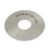 uxcell HSS 72歯 40mm x 0.2mm x 13mm 円形スリッティングソーブレードカッター　シルバートン