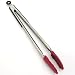 from CE Cookware Red 35cm Silicone Tongs Stainless Steel