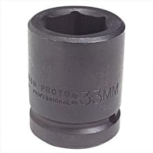 Stanley Proto J10075M 6 Point 1" Drive Impact Socket, 75 mm