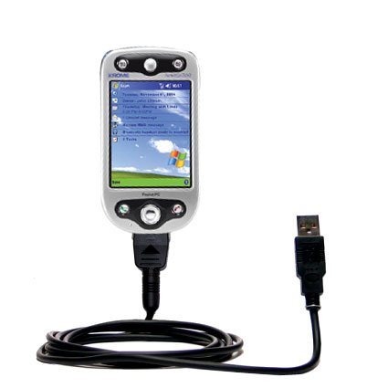 Power Hot Sync and Charge USB Data Cable w/ Tip Exchange for the Krome Navigator F1 - Gomadic Brand