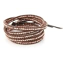 【CHAN LUU】チャンルー 5ラップブレスレット ローズゴールド オン ブラウンレザー BS-2095-RGOLD-BLOWN