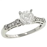 Round Diamond Engagement Ring .09cttw (CZ ctr)
