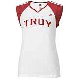 adidas Troy University Trojans Ladies White Superfont Raglan T-shirt