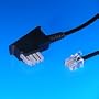 "AVE-A" TAE-N Telefon Fax Kabel Telefonkabel Faxkabel 1x 4pol RJ11 Stecker auf 1x TAEN Stecker schwarz 15m 15 m Meter