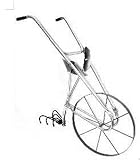 High Wheel Cultivator - Multi-Use Gardening Tool (Silver) (42"H x 20"W x 56"D)