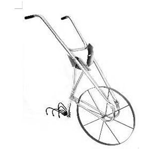 High Wheel Cultivator - Multi-Use Gardening Tool (Silver) (42H x 20W x 56D) by 