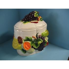 MIXED FRUIT Large 3-D Cookie Jar *NEW* by KMC/KK-MixedFruit
