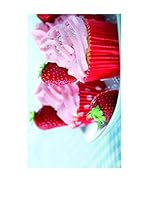 Huella deco Alfombra de Vinilo (Azul Celeste/Rojo)