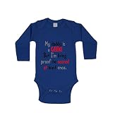 My Daddy Geek But Living Proof He Scored Once Cotton Long Sleeve Baby Bodysuit One Piece Royal Blue 6 Months