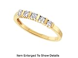 Cute Yellow Gold Petite Genuine Diamond Promise Ring " Size 7 "