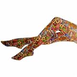 MULTI COLOR BETSEY JOHNSON BETS-A-SKETCH TIGHTS - M/L