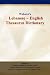 Websters Lebanese - English Thesaurus Dictionary