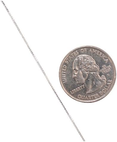 Sterling Silver Box 0.7mm 16" Necklace Thin Fine Chain Italian Italy Solid .925 Jewelry