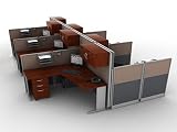 Office in an Hour 12 Piece L-Workstation Suite