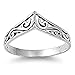 Sterling Silver Women's Celtic Design Cute Ring Promise 925 Band 8mm Sizes 3-12