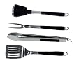 Brinkmann 9029 Stainless-Steel 4-Piece Barbecue Tool Set, Non-Slip Handles