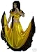 P97 Yellow Black BELLY DANCE DANCING GYPSY COSTUME