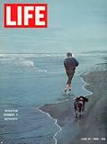 Senator Bobby Kennedy Jogging on Oregon Beach with Dog Art Print Poster by Bill Eppridge
