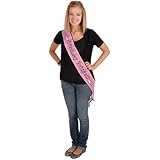 Beistle 60548 Birthday Princess Satin Sash, 33-Inch by 4-Inch