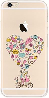 iPhone 6/6S Case,iDFORU iPhone 6 / 6S Translucent Silicone Protective Case Soft Flexible TPU Back Cover Bumper Ultra Thin Case for 4.7 inch iPhone 6/iPhone 6s (Sweet Heart)