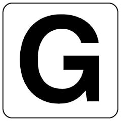 【845-81G】アルファベットステッカーG(中)5枚入