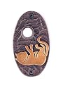 Playful Cat Oval Doorbell