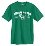 Men's Kelly Green T-Shirt by Gildan / Port Authority : Irish Beer Pong Team - Funny Irish St Patricks Day