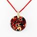 Murano Glass Pendant Jewelry - Mila Red/Gold Style1