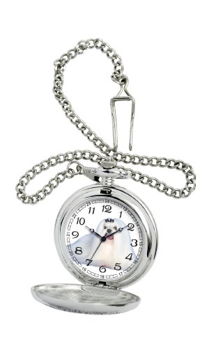 American Kennel Club Men's D1608 Maltese Pocket Watch with Chain