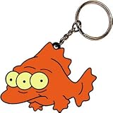 Simpsons Blinky the Three-Eyed Fish Rubber Keychain