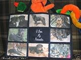 I Love My Rottweiler Personalized Photo Tote Bag Navy Blue