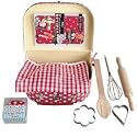 Childrens Baking Set 9 Piece Polka Dot Design