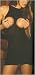 Plus Size Queen Black Opaque Cupless Mini-Dress