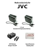 Buy 2 Pack Of Li-Ion Extended Life Replacement Battery for JVC BN-VF823 BN-VF823U... by Sunset